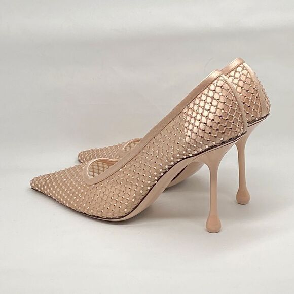 Jimmy Choo Isa 95MM Crystal-Embellished Mesh Pumps size 39 - Picture 8 of 13